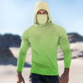 thumbnail image 1 of Handshe Chandail à Capuchon d'Été pour Homme à Imprimé Soleil, Léger et Respirant, Protection Solaire UPF 50+, Manches Longues, pour la Randonnée, la Course et les Activités de Plein Air, Grande Taille, 1 of 5