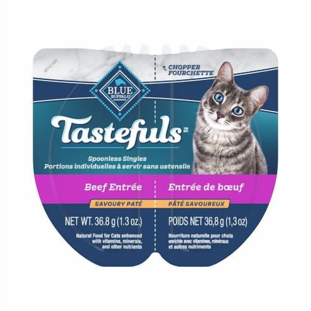 Blue Tastefuls Spoonless Singles Beef Entrée Savoury Paté Adult Cat
