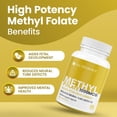 thumbnail image 2 of Nutrawave Methylfolate 1000 mcg (5-MTHF) – Active Vitamin B9 for Heart, Brain & Prenatal Support, 60 Vegan Capsules, Non-GMO, Gluten-Free, Made in Canada, 2 of 12