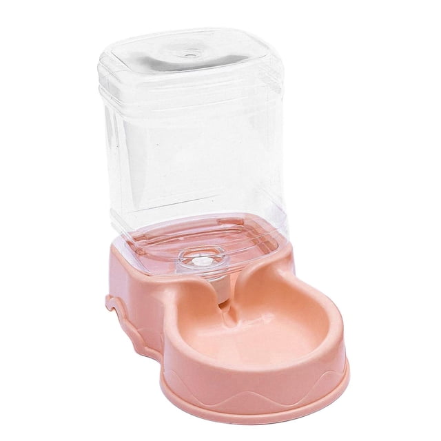 Distributeur Automatique pour Chat, Automatique, Distributeur de Nourriture pour Animaux, Distributeur d'Eau Rose pour Boire
