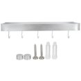 thumbnail image 2 of Shower Storage Shelf, Space-Saving  Edges Strong And Durable Kitchen Bathroom Shelf, For Kitchens Bathrooms 50cm Commodity Shelf With Hooks, 2 of 8