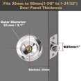 thumbnail image 3 of Boutons de Porte d'Entrée à Clé, Verrou Rond en Acier Inoxydable à Dos Nu 50 mm (1-31/32 Pouces) pour Chambre Salle de Bain, 3 of 7