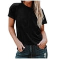 thumbnail image 1 of FAIWAD Womens Short Sleeve Tops Summer Round Neck Short Sleeve Plus Size T Shirts Causal Beach Vacation Basic Tees, 1 of 6