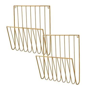 2 Pcs Support Mural Suspendu pour Dossiers, Porte-Revues, Organisateur de Courrier Polyvalent pour la Maison, Rangement pour Papiers, Lettres, Magazines, Chemises 1 Pcchangs Déco Maison