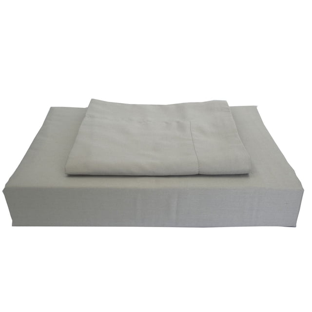 Maholi Maxwell Ensemble de Draps Gris, Fabriqué à Partir de Tissu 100 % Coton Égyptien Peigné, Plié avec Drap-Housse et Drap Plat, Offrant des Propriétés Respirantes et Qui Évacuent l'Humidité pour un Confort de Sommeil Amélioré, Convient Aussi comme Housses en Tissu Légères.