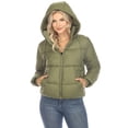 thumbnail image 1 of White Mark Women's Zip Hooded Puffer Jacket with Pockets, 1 of 7