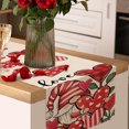 thumbnail image 4 of Boovnll Valentines Day Table Runner, 13x35" Valentine's Day Printing Table Runner, Valentines Table Runner for Holiday Kitchen Dining Table, Party Decor, Valentines Day Decorations, 4 of 6