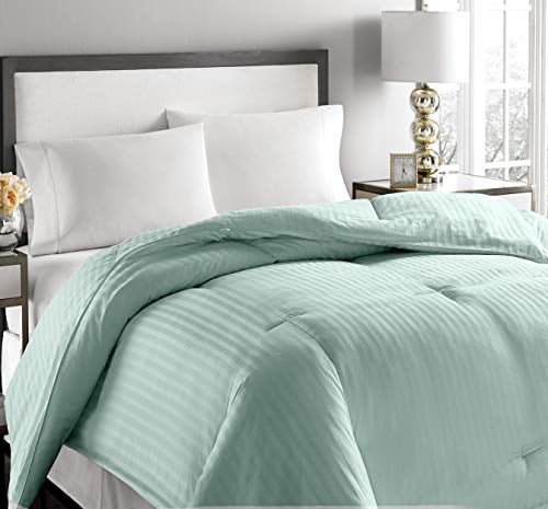 Blue Ridge Home Fashions, Inc. Microfiber Embossed Oversized Down Comforter, Twin, Aqua