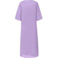 thumbnail image 4 of ORUYROP Robe en Chiffon pour Femmes Manches 3/4 Invité de Mariage Élégante Robe Fluide Longueur Genou Ensemble Deux Pièces Robe Formelle Vintage, 4 of 6