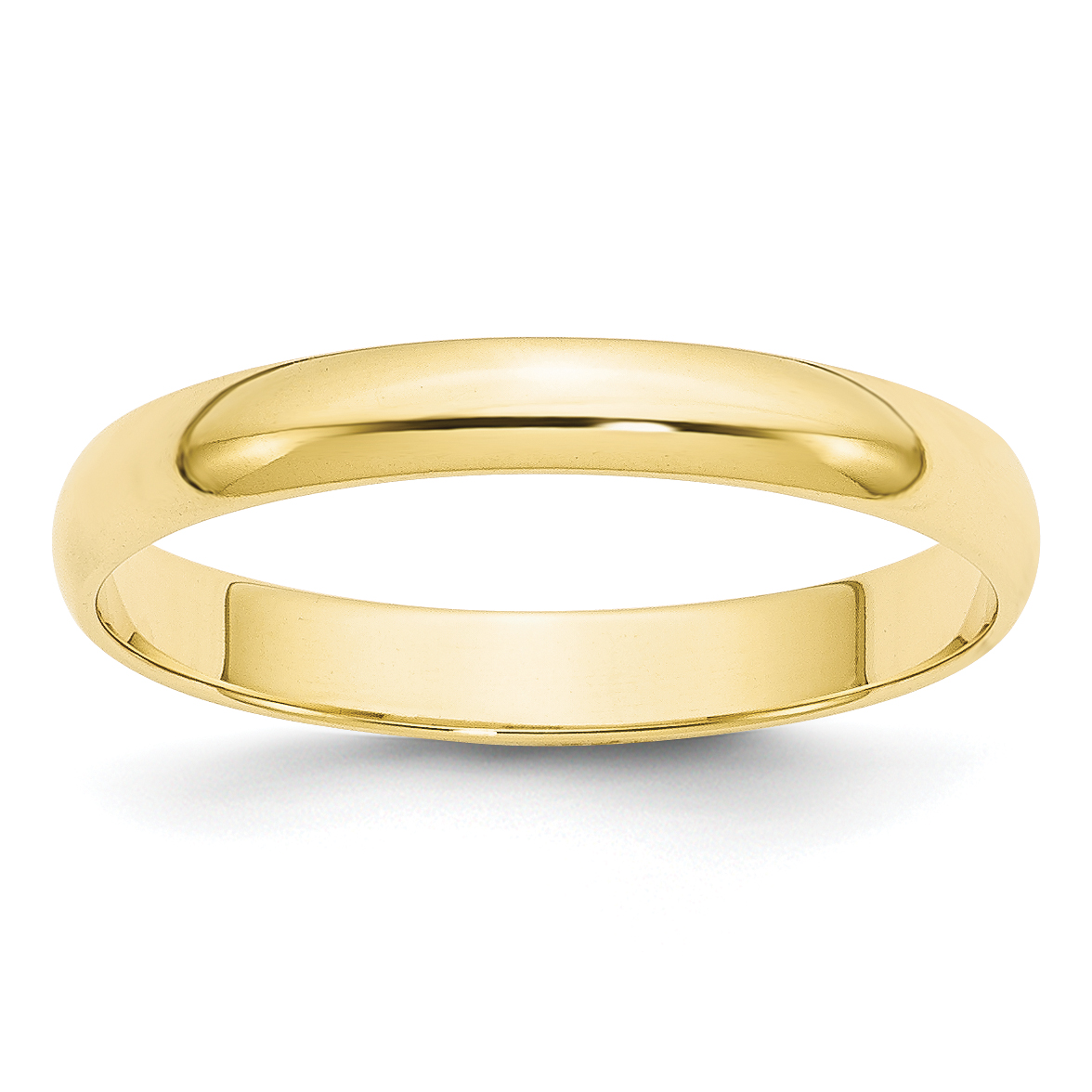 10KY 3mm LTW Half Round Band Size 10 Size 10