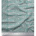 thumbnail image 1 of Soimoi Polyester Crepe Fabric Leaves & Floral Block Print Sewing Fabric Yard 52 Inch Wide, 1 of 3