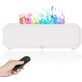 thumbnail image 1 of Essential Oil Diffuser, Music Sync Colorful Flame Essential Oil Diffuser, Colorful Flame Air Aroma Humidifier, Timer & Waterless Auto Off 250ml Diffuser with 7 Colors Light, Remote  (White), 1 of 9