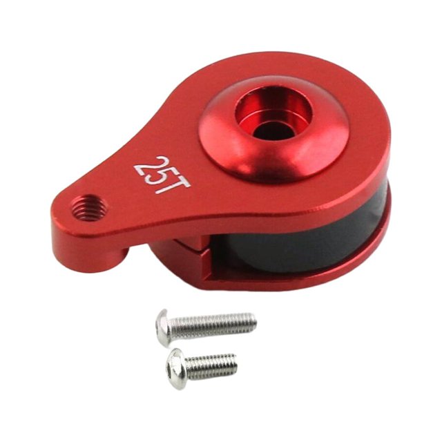 ZheElen Metal Damping Servo Saver Waterproof Adjustable Arm RC Car Crawler Part Wear-resistant Servo Protection Device Red Single Hole