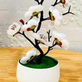 thumbnail image 4 of facefd artificial Plant Potted Arrangement Artificial Potted Flowers for Home Decorations White, 4 of 5