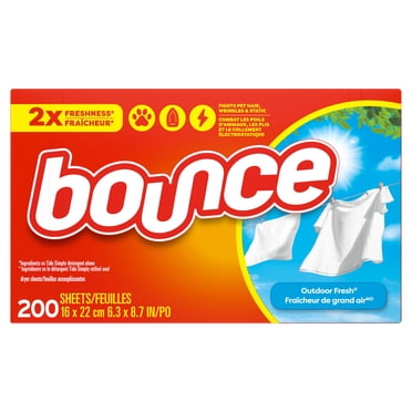 Bounce Dryer Sheets, Outdoor Fresh Scent, 200 Count