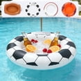 thumbnail image 1 of pstuiky Portable Inflatable Floating Cooler & Drink Holder Sphere-Shaped Pool Float with 4 Drink Slots Thickened Plastic for Durability, 1 of 7