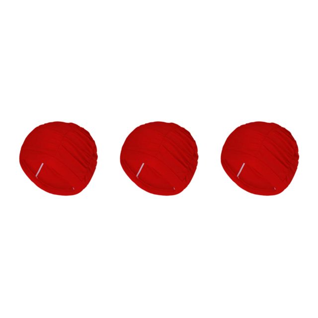 ZheElen Bonnet de Bain Léger et Ajustable pour Femmes Tissu Imperméable Rouge 3Ensemble