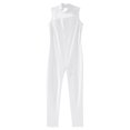 thumbnail image 4 of Jizyo Kids Girls Dance Unitard Sleeveless Full Body Jumpsuit Rhinestone Rompers One Piece Ballet Dance Leotard White 12, 4 of 6