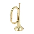 thumbnail image 4 of Bunblic Cavalry Trumpet Western Winds Instrument Musical Instrument Brass Bugle Blowing Bugle for Band Beginner Cavalry Kids Children Gold, 4 of 8