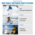 thumbnail image 3 of 2 Pieces Fleece Neck Gaiter Ski Mask Windproof Soft Neck Warmer Skiing Hiking Running Navy Blue, 3 of 7