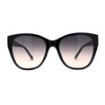 thumbnail image 3 of Timeless Classic Slick Oversize Cat Eye Mod Chic Plastic Sunglasses Black Beige Smoke, 3 of 4