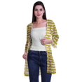 thumbnail image 2 of Moomaya Cardigan Court Imprimé en Georgette de Viscose à Manches Longues pour Femmes, 2 of 5