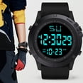 thumbnail image 4 of Montre Homme Mode LED Numérique Date Militaire Sport Caoutchouc Quartz Alarme Étanche, 4 of 9