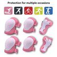 thumbnail image 3 of Maoww 6 Pcs Genouillères Anti-Collision Mousse Polyester Coque Rigide Protège-Poignets Patins à Roulettes Cyclisme Skateboard Trottinette Violet, 3 of 6