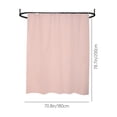 thumbnail image 2 of Maplenight Solid Color Shower Curtain Liner 79 x 71 Inch Waterproof Fabric Bathroom Curtain With Hooks Simple Modern Design For Tub Toilet Closet Polyester Washable Extra Long Pink, 2 of 6