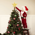 thumbnail image 2 of Christmas Tree Toppers, Star Tree Toppers Metal Design Glittered Tree-top Star, 30 LED Lights Christmas Tree Topper Star for Christmas Home Decoration (Golden), 2 of 7