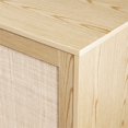 thumbnail image 5 of Buffet 3 Tiroirs en Bois Massif et Rotin 47 Pouces - Naturel, 5 of 5