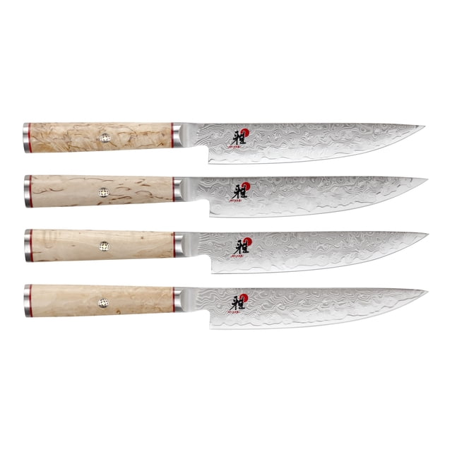 MIYABI 5000 MCD Ensemble de Steak 4 Pcs, Brun