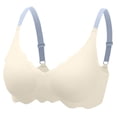 thumbnail image 1 of LOVZFMLL Bras for Women Women's Solid Color Seamless Underwear Without Steel Rims Detachable Chest Sagging Wave Pattern Bra White XL, 1 of 3
