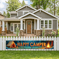thumbnail image 3 of Forest Design Happy Camper Tent Banner Campfire Nature Scene for Outdoor Adventure Camping Event, 3 of 5