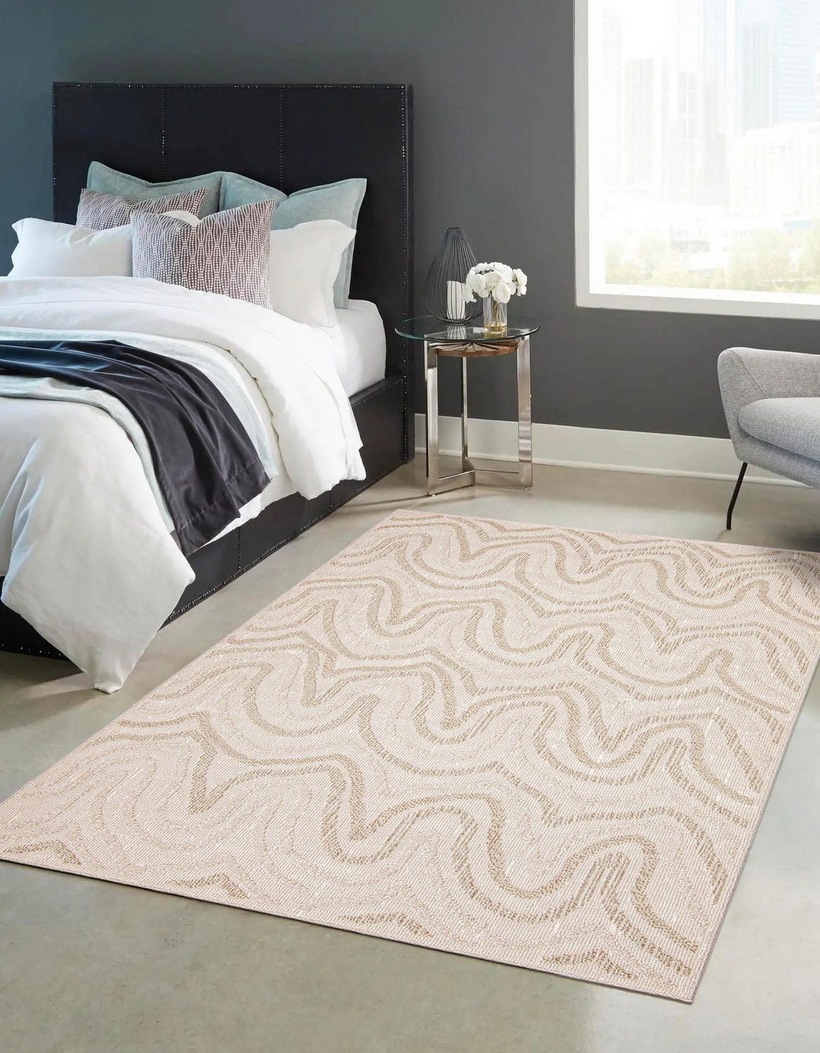 Tapis ECARPET Style Jute pour Chambre à Coucher, Salon