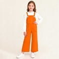 thumbnail image 2 of Children's Solid Color Pocket Jumpsuit, Mid Size Casual Overalls for Adults, Comfortable and Versatile, 2 of 8