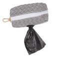 thumbnail image 3 of Zipper Poop Bag Holder, Matte PU Dog Garbage Bag Dispenser  For Outdoor Elegant Grey, 3 of 8