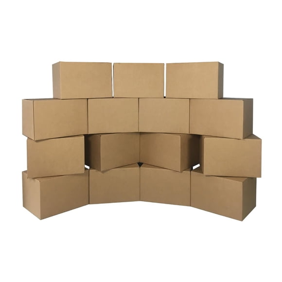 uBoxes 18 x 14 x 12 Inch Medium Size Sturdy Cardboard Moving Box, (15 Pack)