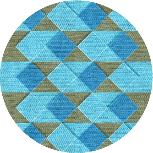 Ahgly Company Tapis Rond Lavable en Machine Intérieur Transitionnel Vert Profond, 3 Pieds Rond