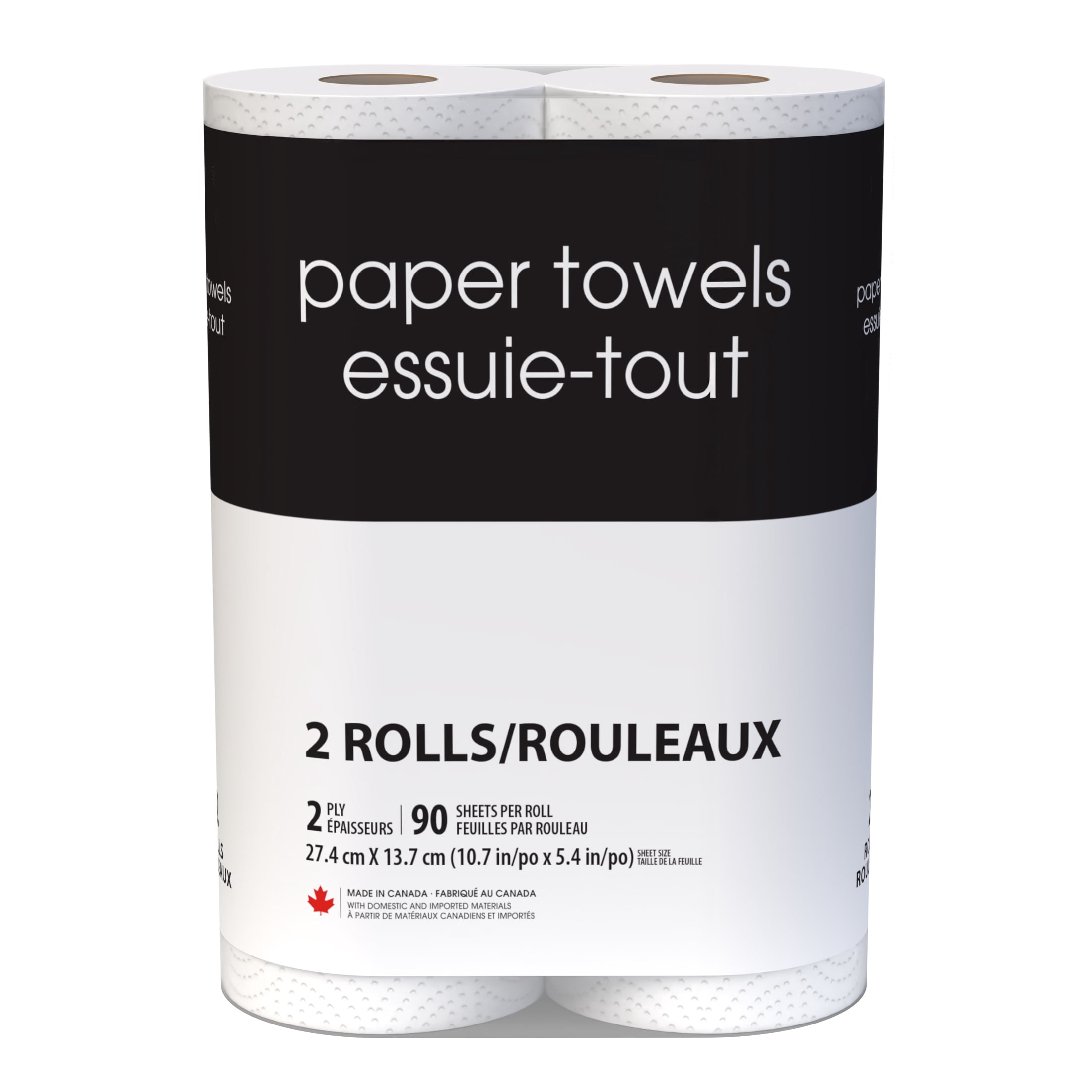 Black & White 2 Double Roll 90 Sheets 2-Ply Paper Towel
