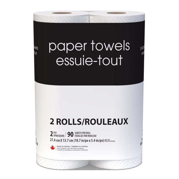 Black & White 2 Double Roll 90 Sheets 2-Ply Paper Towel