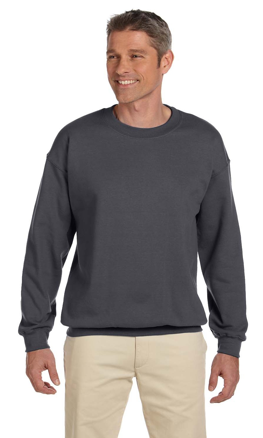 The Hanes 97 oz Ultimate Coton 90/10 Molleton - Charbon Chiné - TG
