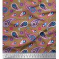 thumbnail image 1 of Soimoi Polyester Crepe Fabric Artistic Paisley Decor Fabric Printed Yard 42 Inch Wide, 1 of 3