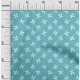 thumbnail image 2 of oneOone Cotton Cambric Turquoise Blue Fabric Florals Craft Projects Decor Fabric Printed By The Yard 56 Inch Wide, 2 of 4