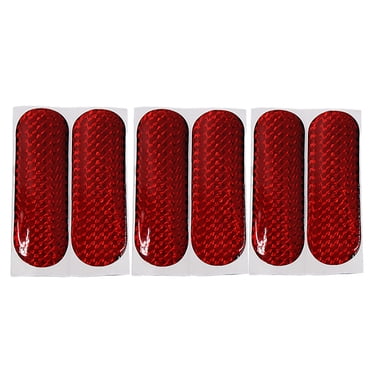 Unique Bargains 6 Pcs Red Exterior Reflective Warning Self Adhesive Tape Sticker for Car