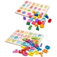 thumbnail image 4 of Alphabet Blocks Learning Puzzle | Wooden Educational Toys For Capital Letters And Numbers - Ideal For Early Learning In Kindergarten For Toddlers And Preschoolers, 4 of 6