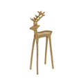thumbnail image 1 of Holiday Time 16-Inch Gold Reindeer Sculpture – Christmas Tabletop Decoration, 1 of 4
