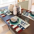 thumbnail image 1 of Jubipavy Independence Day Printed Linen Placemats Holiday Party Table Decoration Insulation Mats Table Mats, 1 of 1