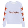 thumbnail image 4 of Pisexur Chandails en Molleton de Noël pour Femmes Manches Longues Col Rond Mode Étoiles Imprimé Vacances Chandail Décontracté Ample Automne, 4 of 4