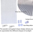 thumbnail image 4 of Garayma 2PCS Ripple Shape Temporary Light Filtering Paper Shades for Windows, Cordless No Drill Self Adhesive Pleated Paper Blinds Free Cut Size 50% Light Filtering Shades for Room Bedroom Kitchen, 4 of 8